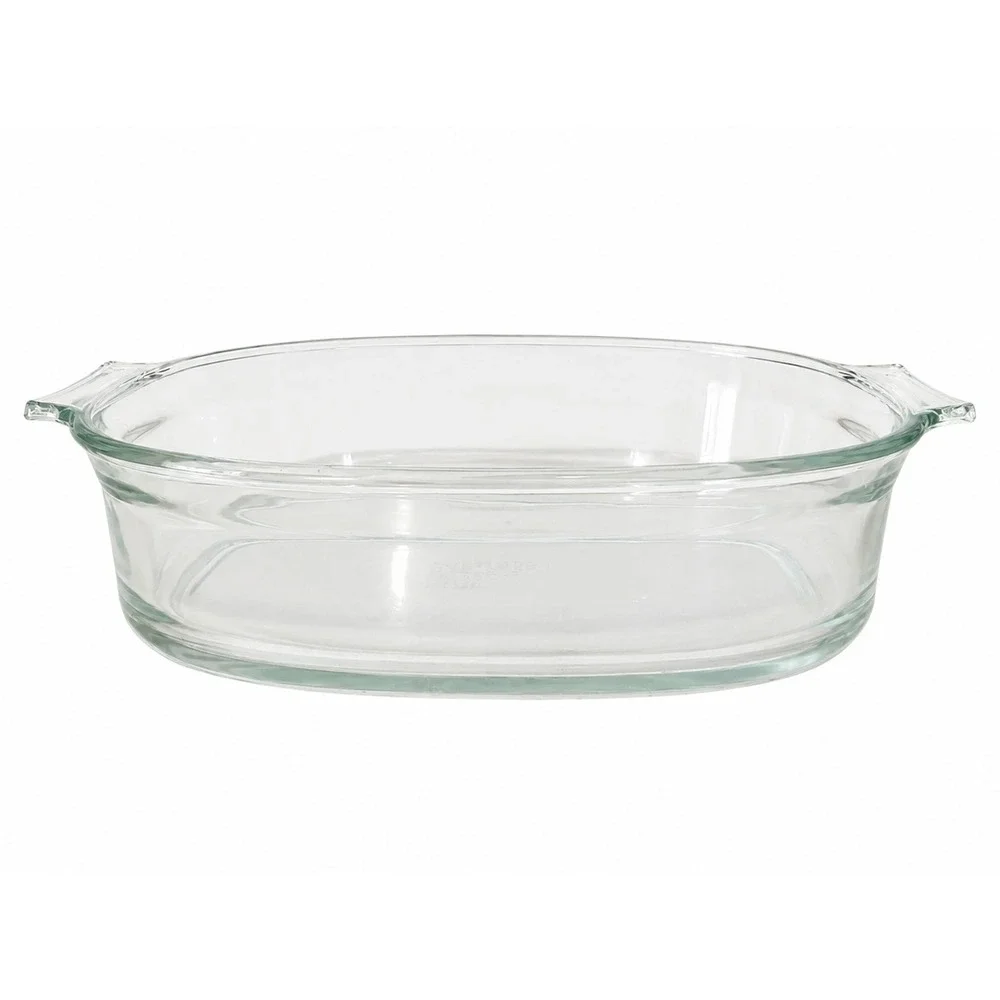 Pyrex Vintage Casserole Dish Vintage Corning USA 702‎ 1.8L Clear Oval 2.5 Qrts